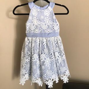 Baby blue and white little girls dress size 6